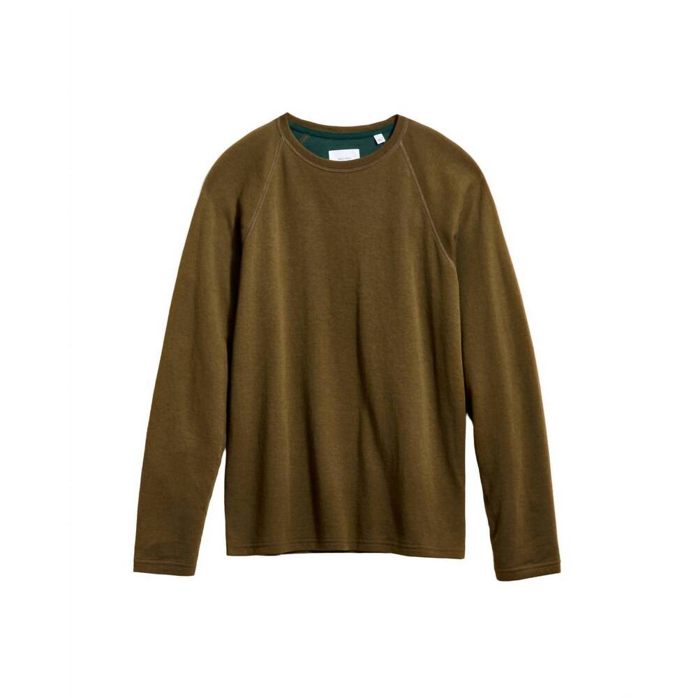 NEW BILLY REID men's raglan crew neck sweatshirt in dark olive